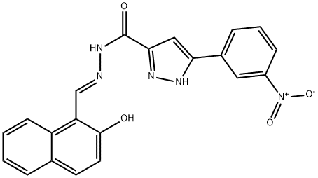 (E)-N-((2-hydroxynaphthalen-1-yl)methylene)-3-(3-nitrophenyl)-1H-pyrazole-5-carbohydrazide|