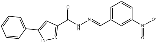 (E)-N-(3-nitrobenzylidene)-3-phenyl-1H-pyrazole-5-carbohydrazide|