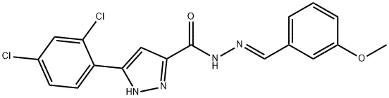 (E)-3-(2,4-dichlorophenyl)-N-(3-methoxybenzylidene)-1H-pyrazole-5-carbohydrazide|