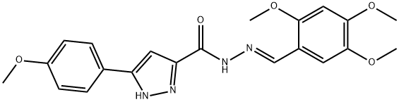 (E)-3-(4-methoxyphenyl)-N-(2,4,5-trimethoxybenzylidene)-1H-pyrazole-5-carbohydrazide Structure