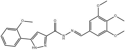 (E)-3-(2-methoxyphenyl)-N-(3,4,5-trimethoxybenzylidene)-1H-pyrazole-5-carbohydrazide|