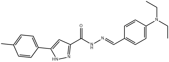 (E)-N-(4-(diethylamino)benzylidene)-3-(p-tolyl)-1H-pyrazole-5-carbohydrazide Structure