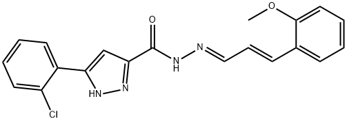 3-(2-chlorophenyl)-N-((1E,2E)-3-(2-methoxyphenyl)allylidene)-1H-pyrazole-5-carbohydrazide Structure