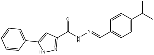 (E)-N-(4-isopropylbenzylidene)-3-phenyl-1H-pyrazole-5-carbohydrazide Structure