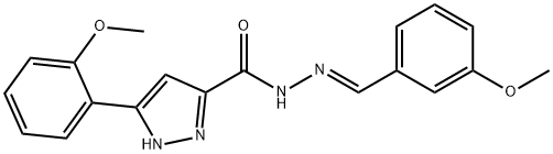 (E)-N-(3-methoxybenzylidene)-3-(2-methoxyphenyl)-1H-pyrazole-5-carbohydrazide Structure