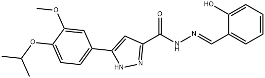 (E)-N-(2-hydroxybenzylidene)-3-(4-isopropoxy-3-methoxyphenyl)-1H-pyrazole-5-carbohydrazide|