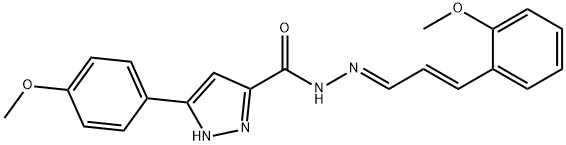 3-(4-methoxyphenyl)-N-((1E,2E)-3-(2-methoxyphenyl)allylidene)-1H-pyrazole-5-carbohydrazide Structure