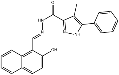 (E)-N-((2-hydroxynaphthalen-1-yl)methylene)-4-methyl-3-phenyl-1H-pyrazole-5-carbohydrazide|