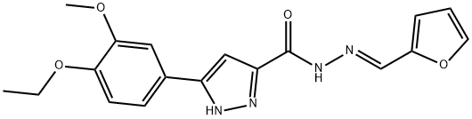 (E)-3-(4-ethoxy-3-methoxyphenyl)-N-(furan-2-ylmethylene)-1H-pyrazole-5-carbohydrazide|