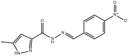 (E)-3-methyl-N-(4-nitrobenzylidene)-1H-pyrazole-5-carbohydrazide,1285613-77-5,结构式