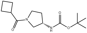 (S)-tert-Butyl 1-(cyclobutanecarbonyl)pyrrolidin-3-ylcarbamate Structure
