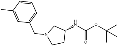 (R)-tert-Butyl 1-(3-methylbenzyl)pyrrolidin-3-ylcarbamate Structure