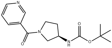 (R)-tert-Butyl 1-nicotinoylpyrrolidin-3-ylcarbamate Structure