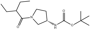 (S)-tert-Butyl 1-(2-ethylbutanoyl)pyrrolidin-3-ylcarbamate Structure