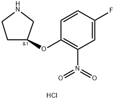 (S)-3-(4-Fluoro-2-nitrophenoxy)pyrrolidine hydrochloride Structure