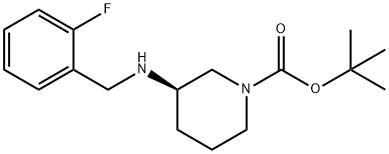 (R)-tert-Butyl 3-(2-fluorobenzylamino)piperidine-1-carboxylate Structure