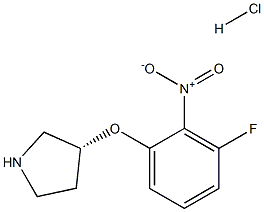 (R)-3-(3-Fluoro-2-nitrophenoxy)pyrrolidine hydrochloride Struktur