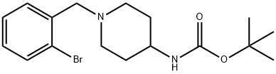 tert-Butyl 1-(2-bromobenzyl)piperidin-4-ylcarbamate Structure