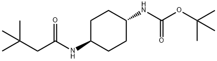 TERT-ブチル (1R*,4R*)-4-(3,3-ジメチルブタンアミド)シクロヘキシルカルバメート 化学構造式