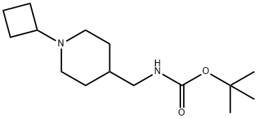 tert-Butyl [(1-cyclobutylpiperidin-4-yl)methyl]carbamate Structure