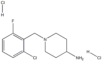 1-(2-Chloro-6-fluorobenzyl)piperidin-4-amine dihydrochloride Structure