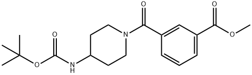 メチル 3-[4-(TERT-ブトキシカルボニル)アミノ-ピペリジン-1-カルボニル]ベンゾエート price.