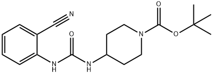 tert-Butyl 4-[3-(2-cyanophenyl)ureido]piperidine-1-carboxylate Structure