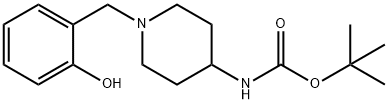 tert-Butyl 1-(2-hydroxybenzyl)piperidin-4-ylcarbamate Structure