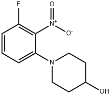 1-(3-Fluoro-2-nitrophenyl)piperidin-4-ol Structure