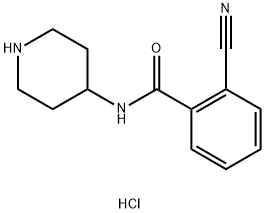 2-Cyano-N-piperidin-4-yl-benzamide hydrochloride Structure