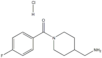 [4-(Aminomethyl)piperidin-1-yl](4-fluorophenyl)methanone hydrochloride Structure