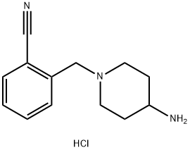 2-[(4-Aminopiperidin-1-yl)methyl]benzonitrile dihydrochloride Structure