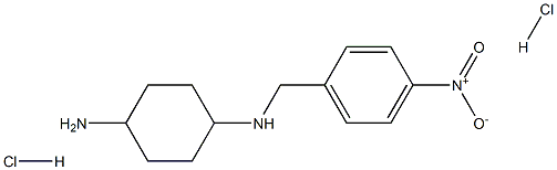 (1R*,4R*)-N1-(4-ニトロベンジル)シクロヘキサン-1,4-ジアミン二塩酸塩 化学構造式
