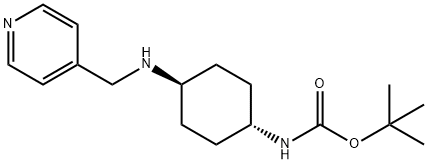 tert-Butyl (1R*,4R*)-4-[(pyridin-4-ylmethyl)amino]cyclohexylcarbamate Structure