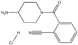 2-(4-アミノピペリジン-1-カルボニル)ベンゾニトリル 塩酸塩 化学構造式
