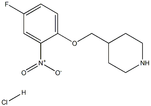 4-[(4-Fluoro-2-nitrophenoxy)methyl]piperidine hydrochloride Structure
