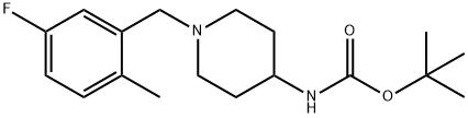 tert-Butyl 1-(5-fluoro-2-methylbenzyl)piperidin-4-ylcarbamate Structure