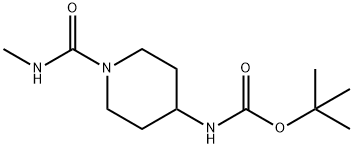 tert-Butyl 1-(methylcarbamoyl)piperidin-4-ylcarbamate Structure