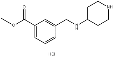 Methyl 3-[(piperidin-4-ylamino)methyl]benzoate dihydrochloride Structure