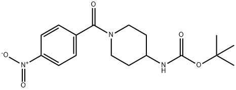 tert-Butyl 1-(4-nitrobenzoyl)piperidin-4-ylcarbamate Structure
