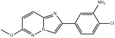 2-CHLORO-5-{6-METHOXYIMIDAZO[1,2-B]PYRIDAZIN-2-YL}ANILINE, 1286726-57-5, 结构式