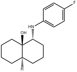 (4R,4aR,8aR)-4-((4-fluorophenyl)amino)decahydronaphthalen-4a-ol Struktur