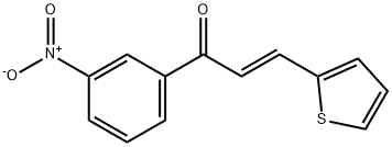 (2E)-1-(3-nitrophenyl)-3-(thiophen-2-yl)prop-2-en-1-one 化学構造式