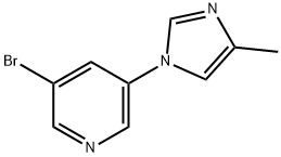 3-bromo-5-(4-methyl-1H-imidazol-1-yl)pyridine, 1289078-51-8, 结构式