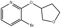 3-bromo-2-((tetrahydrofuran-3-yl)oxy)pyridine 化学構造式
