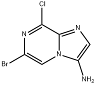 6-溴-8-氯咪唑并[1,2-A]吡嗪-3-胺 结构式