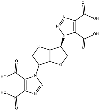 1-[(6S)-6-(4,5-dicarboxy-1H-1,2,3-triazol-1-yl)-hexahydrofuro[3,2-b]furan-3-yl]-1H-1,2,3-triazole-4,5-dicarboxylic acid Structure