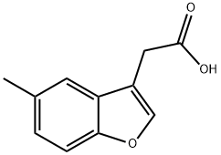 2-(5-甲基-1-苯并呋喃-3-基)乙酸 结构式
