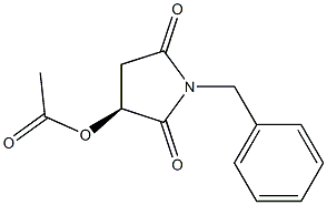 2,5-Pyrrolidinedione,3-(acetyloxy)-1-(phenylmethyl)-, (3S)- 化学構造式
