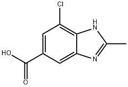 7-Chloro-2-methyl-1H-benzoimidazole-5-carboxylic acid Structure